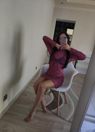 Платье сетка пляжное платье сетка платье в сеточку платья nastya gal платья на купальник