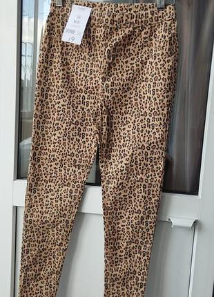 Джегінси/лосини з леопардовим принтом george 9-10 років, 135-140 см./трендові джегінси