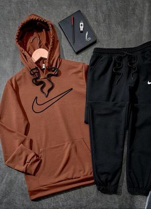 Чоловічий спортивний костюм nike худі + штани | осінній спортивний костюм кофта + штани найк на підлітка з якісної бавовни