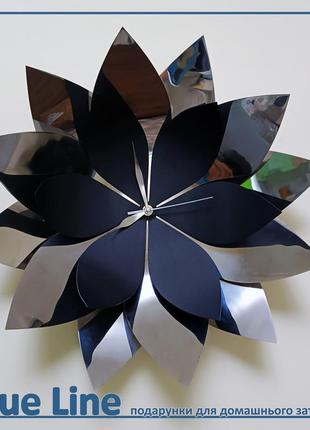 30см дизайнерський дзеркальний настінний годинник chrome flower