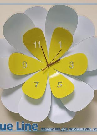 45см дизайнерський дитячий настінний годинник kid's flower, жовтий