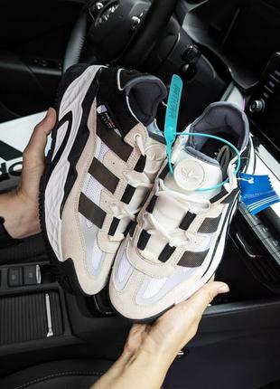 Топ новинка‼️ кроссовки adidas niteball черные с бежевым🔥