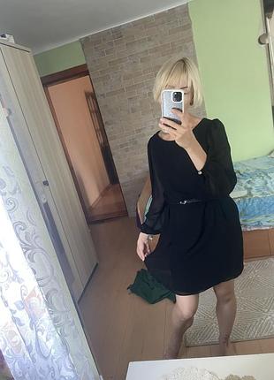 Платье черная шифон