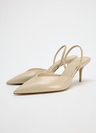 Zara туфлі на тонких підборах із м'якими задниками