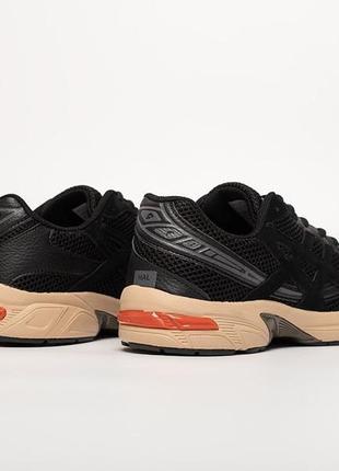Кросівки чоловічі/жіночі Pink asics gel-1130 (чорно/пісочні) топ якість