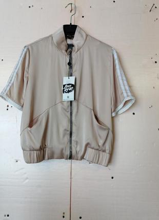 ✅ бомбер из эко шёлка с лампасами замеры рр s бомбер плечи 37 см пог 49 см длинна по спинке 50 см ..