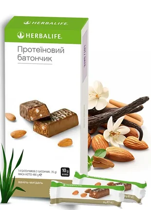 Протеиновые батончики со вкусом ваниль-миндаль