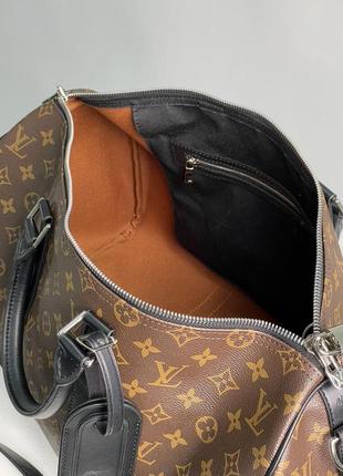 Louis vuitton keepall bandouliere 45 brown canvas (6 фото