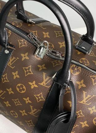 Louis vuitton keepall bandouliere 45 brown canvas (9 фото