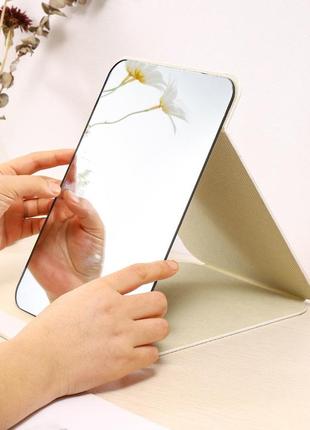 Зеркало настольное 14515 20.5х15.8 см молочное