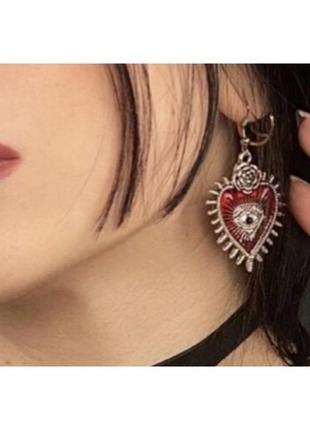 Сережки сердце