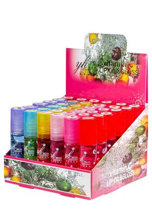 Набор блесков для губ с фруктовым ароматом yh beja vitamin c lip oil&gloss, 36 шт