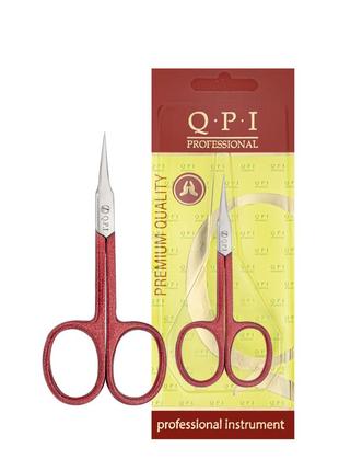 Ножиці для видалення кутикули qpi professional 10 см mh-303 червоні