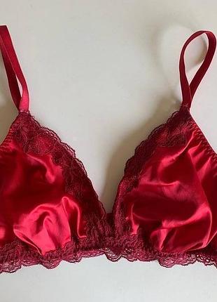 Новий  красний лиф с кружевом итальянский lepel бра бюстгалтер атласный 36 бралет белье