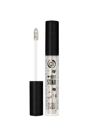 Тени для век перламутровые colour intense just star 4 мл js-4, no 101 silver shine серебряный блеск