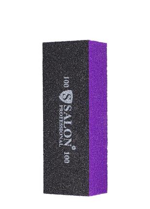 Баф полировочный для ногтей salon professional грит 100х100 фиолетовый