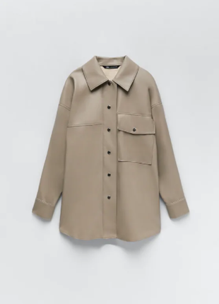 Кожаная жакет кожа куртка женская оригинал зара zara