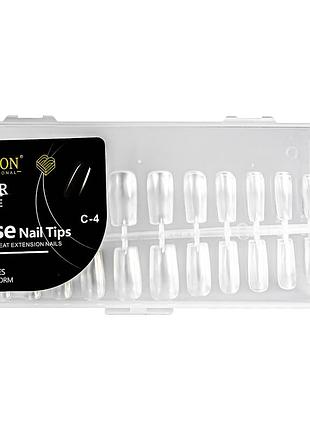 Типсы для наращивания ногтей beleon false nail tips квадратные прозрачные 240 штук