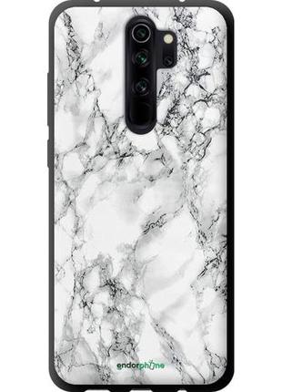 Чехол на xiaomi redmi note 8 pro мрамор белый "4480b-1783-8094", надежная защита для мобильных телефонов