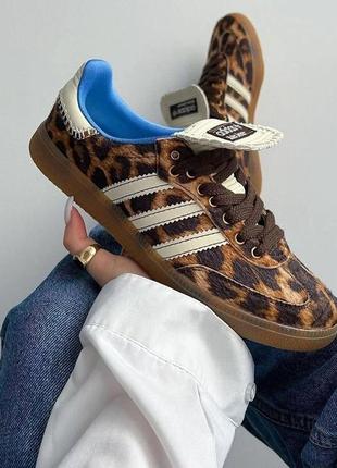 Adidas samba wales bonner кеди, кросівки leopard, колаборація адідас кеди леопардові,кросівки тренд хіт,лео