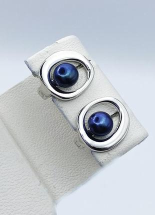 Сережки срібні з перлами 4,3 г