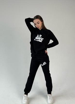 Жіночий спортивний костюм комплект чорний nike