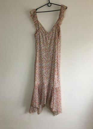 Красивое длинное платье от zara. свежие коллекции!1 фото