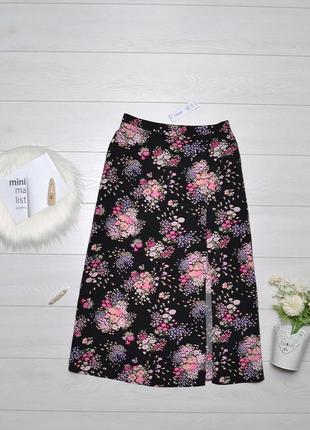 Стильна юбка міді в квітковий принт george.1 фото