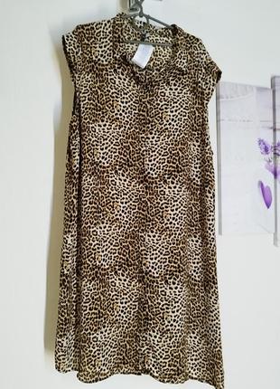 Сукня халат леопардовий принт великого розміру
