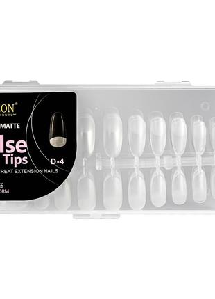 Типсы для наращивания ногтей beleon false nail tips матовые овальные 240 штук