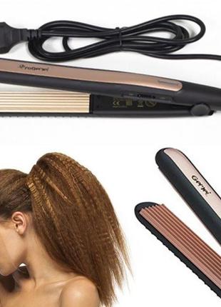Плойка гофре для прикореневого об'єму gemei gm-2955 щипці прасок дрібне гафре для укладання волосся