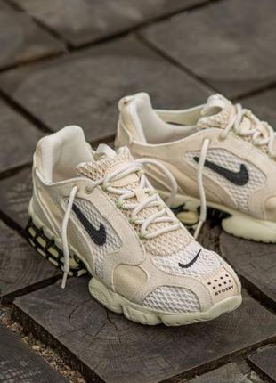 Текстильные кроссовки fashion nike zoom kd12 ep black red blue stussy beige