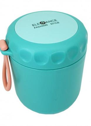 Ланчбокс с ложкой mgz-0122(green) 430 мл