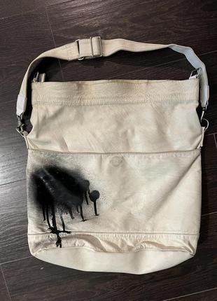 Yohji yamamoto — вінтажна шкіряна сумка1 фото