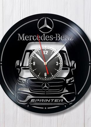 Мерседес годинник mercedes benz sprinter вініловий годинник машина на годиннику чорний годинник 30 см