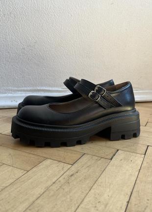 Кожаные туфли в стиле mary jane от украинского производителя teshoes