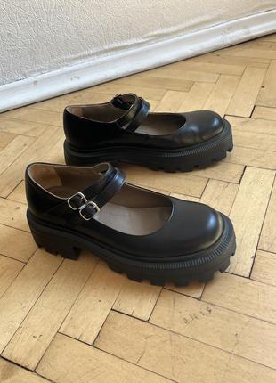 Шкіряні туфлі в стилі mary jane від українського виробника teshoes6 фото