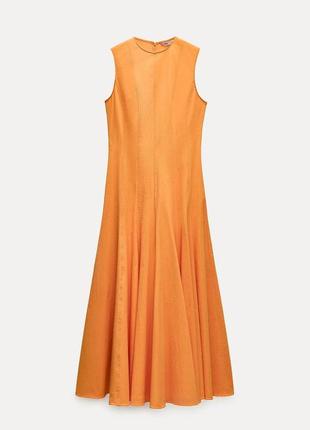 Сукня zw premium collection середньої довжини з воланами viral zara