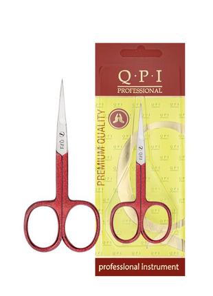 Ножиці для видалення кутикули qpi professional червоні 10 см