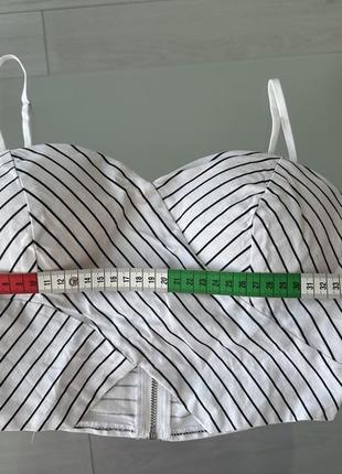 Білий топ у смужку tally weijl розмір m