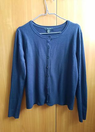 Темно синій кардиган світер легкий кофта