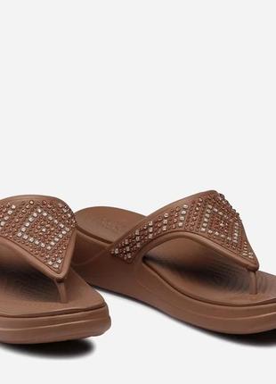 Crocs monterey shimmer wedge flip 206843-854 41-42 (w10) 26 см