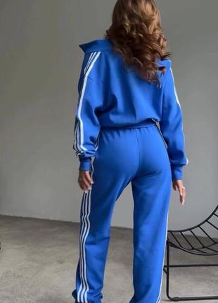 Костюм женский спортивный под adidas / костюм однотонный с полосками по сторонам / костюм женский качественная петля / есть обмен / стильные новинки