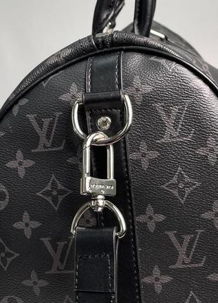 Louis vuitton keepall 45 eclipse grey8 фото