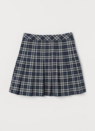 Трендова плісирована спідниця теніска в клітинку h&m divided