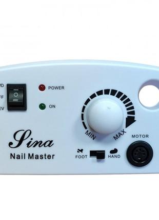 Фрезер для манікюру та педикюру nail master lina 5227, 30000 об./хв, фрезер для нігтів білий3 фото