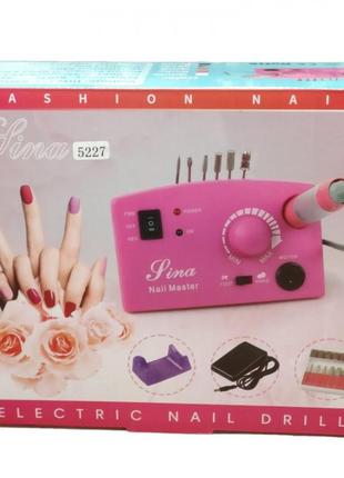 Фрезер для манікюру та педикюру nail master lina 5227, 30000 об./хв, фрезер для нігтів білий6 фото