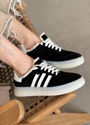 Замшеві кеди на хутрі