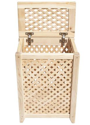 Кошик для білизни дерев'яний