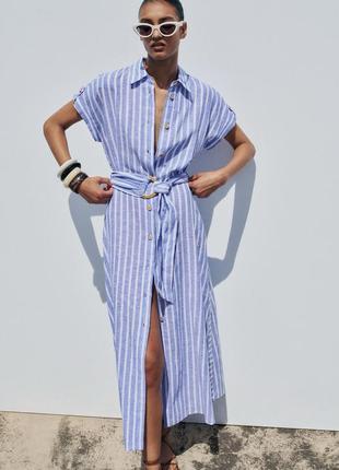 Сукня довга літня в полоску zara